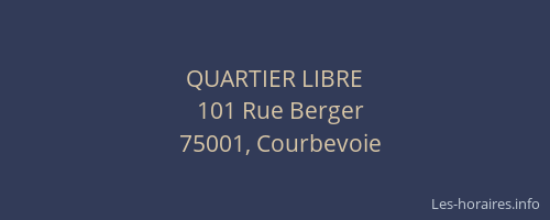 QUARTIER LIBRE