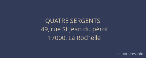 QUATRE SERGENTS