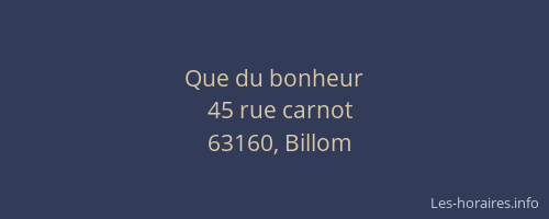Que du bonheur