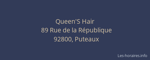 Queen'S Hair