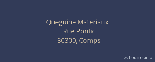 Queguine Mat&eacute;riaux