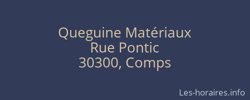 Queguine Matériaux