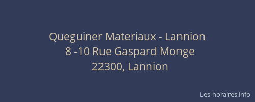 Queguiner Materiaux - Lannion