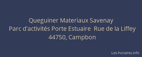 Queguiner Materiaux Savenay