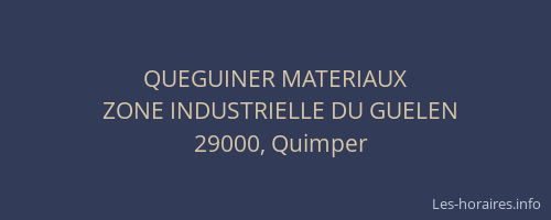 QUEGUINER MATERIAUX