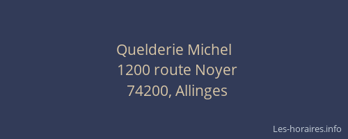 Quelderie Michel