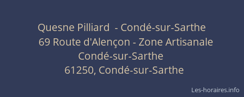 Quesne Pilliard  - Cond&eacute;-sur-Sarthe