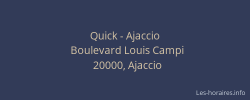 Quick - Ajaccio