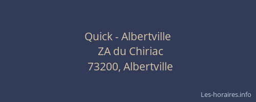 Quick - Albertville