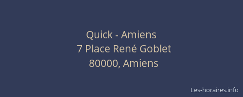 Quick - Amiens
