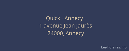Quick - Annecy