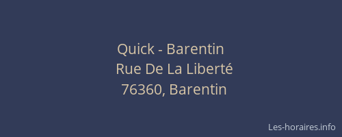 Quick - Barentin