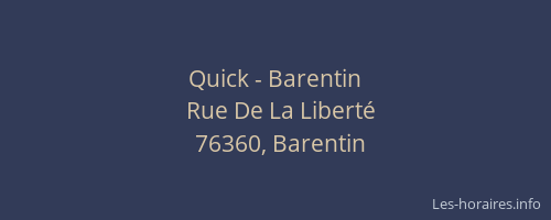 Quick - Barentin
