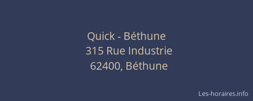Quick - Béthune