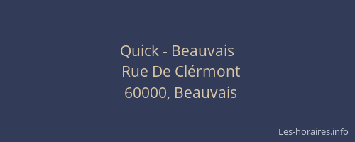 Quick - Beauvais