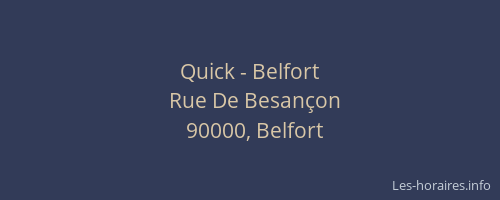 Quick - Belfort