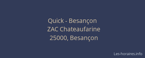 Quick - Besançon