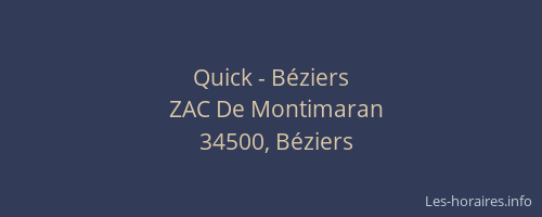 Quick - Béziers