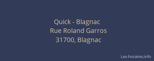 Quick - Blagnac