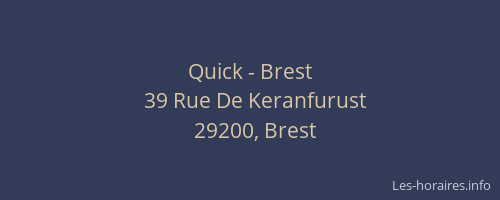 Quick - Brest