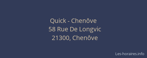 Quick - Chenôve