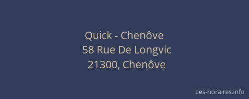 Quick - Chen&ocirc;ve