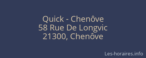 Quick - Chenôve