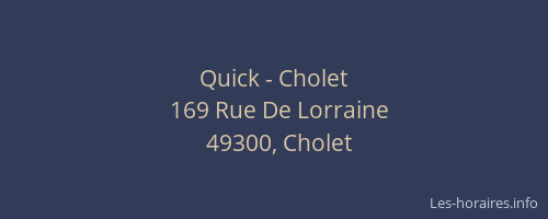 Quick - Cholet