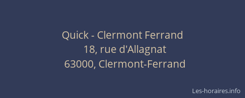 Quick - Clermont Ferrand