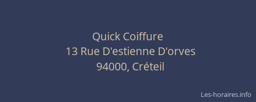 Quick Coiffure