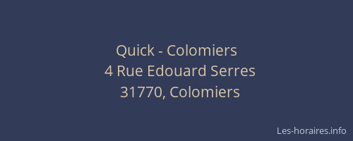 Quick - Colomiers