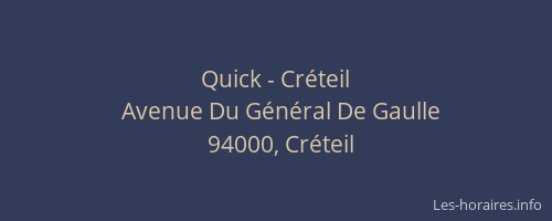 Quick - Créteil