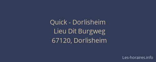 Quick - Dorlisheim