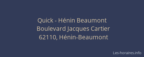 Quick - Hénin Beaumont