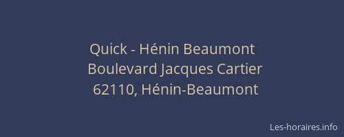 Quick - H&eacute;nin Beaumont