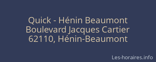 Quick - Hénin Beaumont