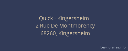 Quick - Kingersheim