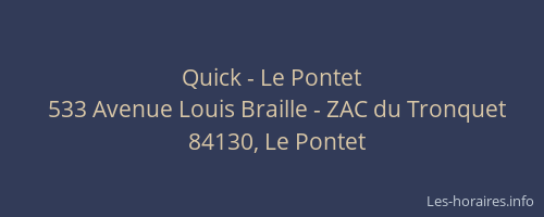 Quick - Le Pontet