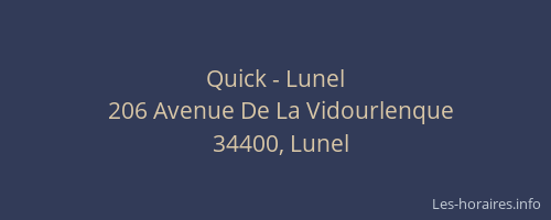 Quick - Lunel