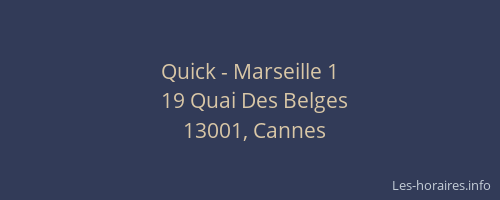 Quick - Marseille 1
