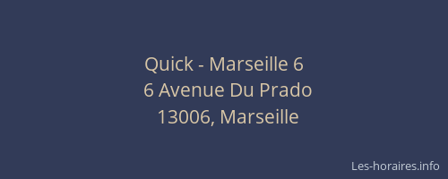 Quick - Marseille 6