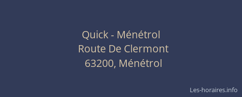 Quick - M&eacute;n&eacute;trol