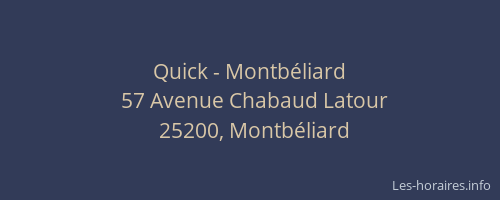 Quick - Montbéliard