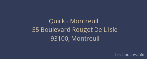 Quick - Montreuil