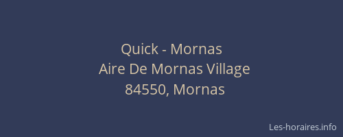 Quick - Mornas