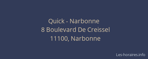 Quick - Narbonne