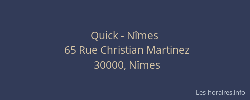 Quick - Nîmes