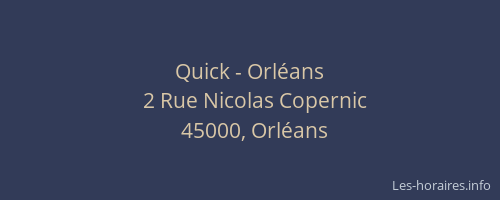 Quick - Orléans