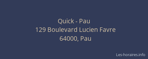 Quick - Pau