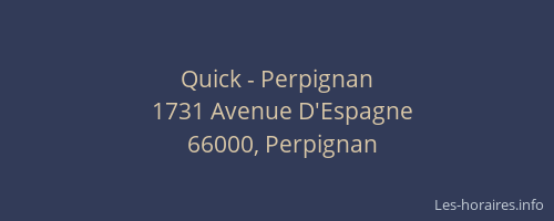 Quick - Perpignan